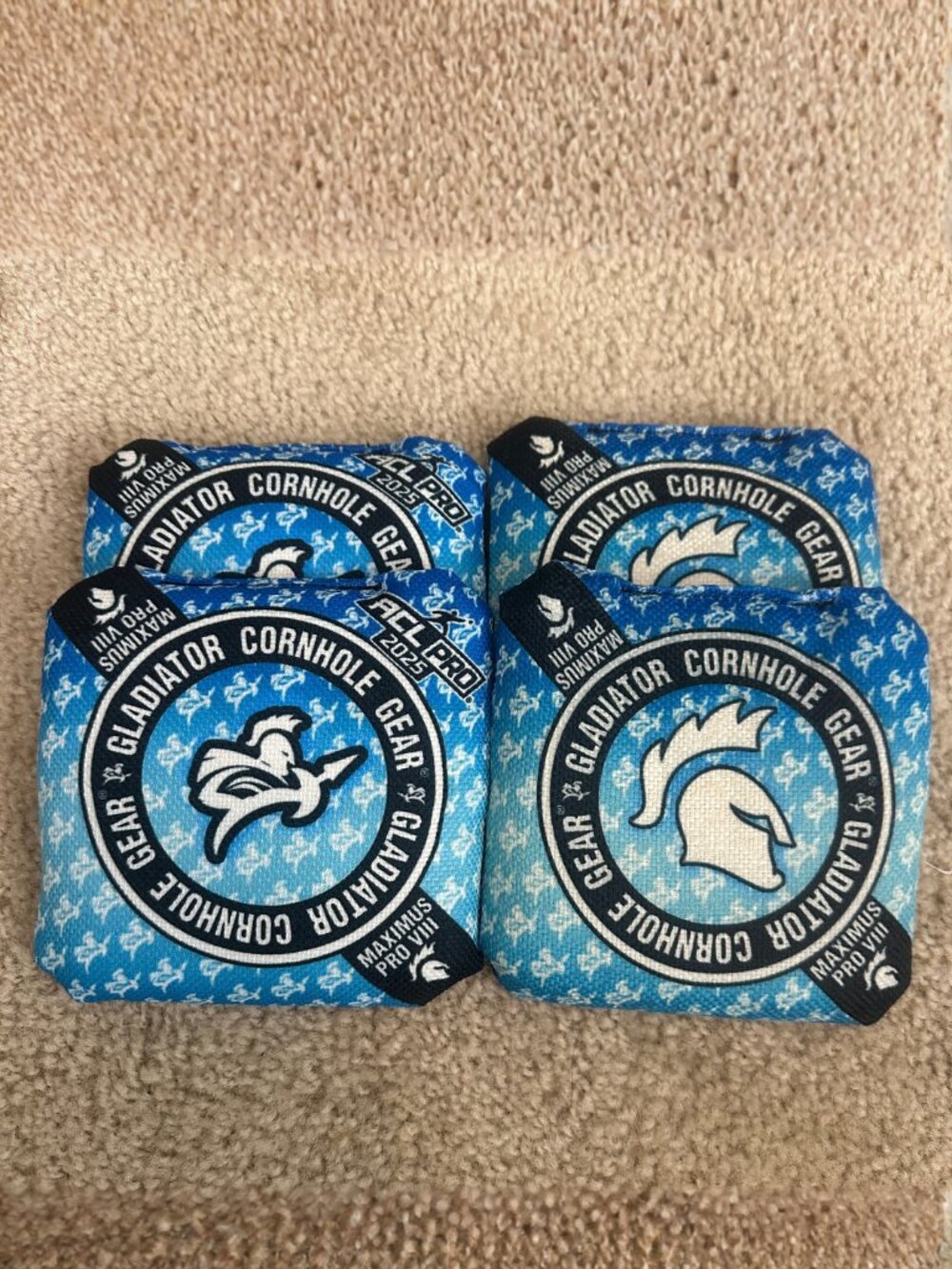 Gladiator Cornhole Gear 2025 Maximus Pro Bags (4) & Sidekick carrying case